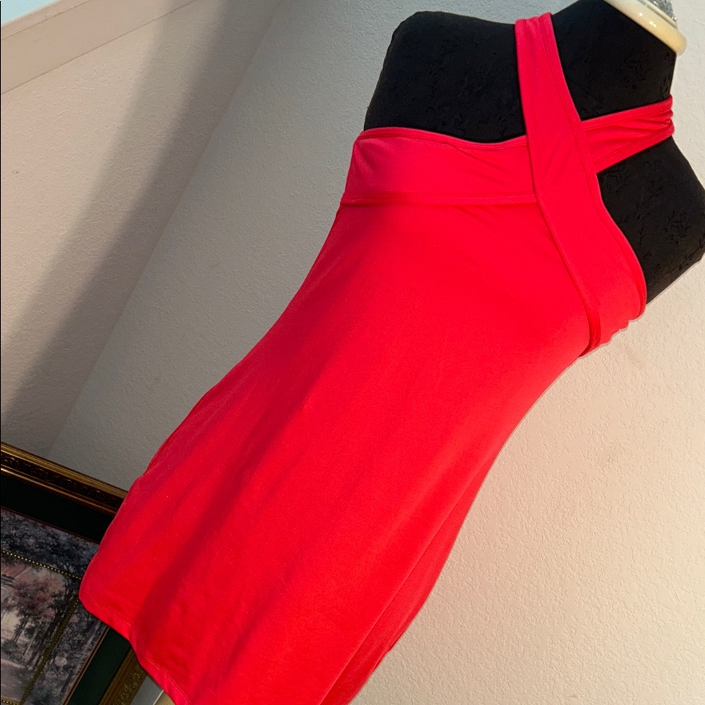 Fabletics Hot Pink Halter Asymmetric Dress